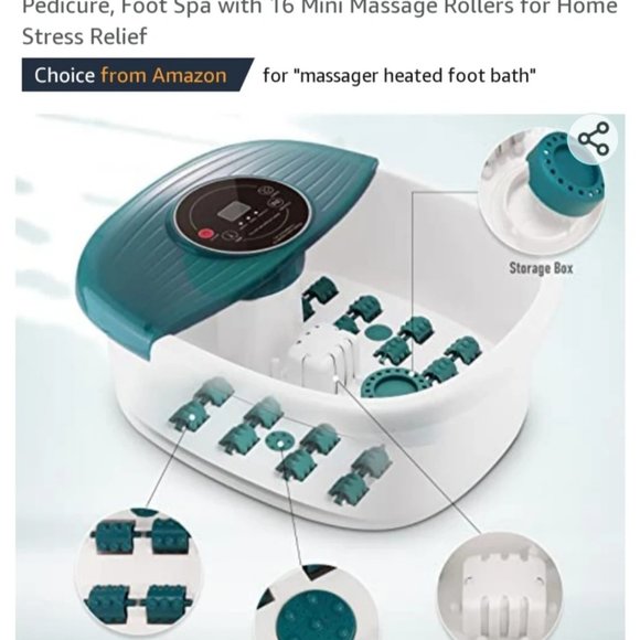 Foot Spa Bath Massager with Heat, Bubble and Vibration, 95-118℉ - Picture 7 of 7